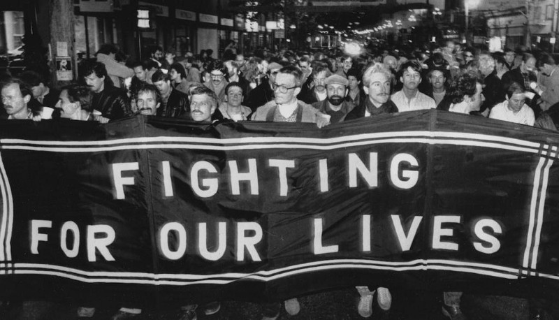 Активисты борьбы со СПИДом в 1980-х